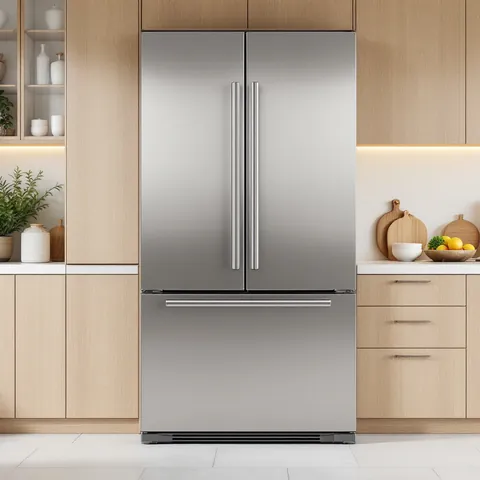stainless steel fridge
