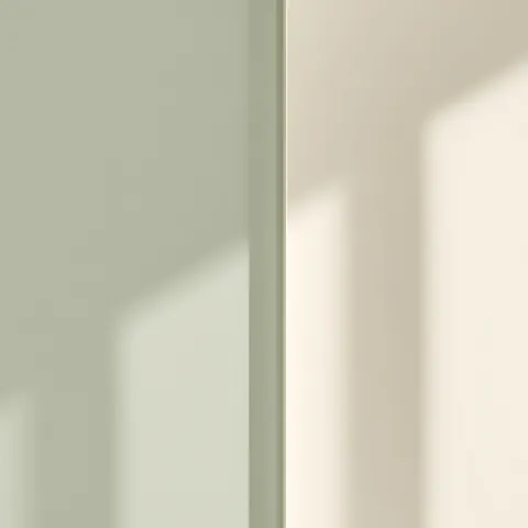 wall painted soft sage green
