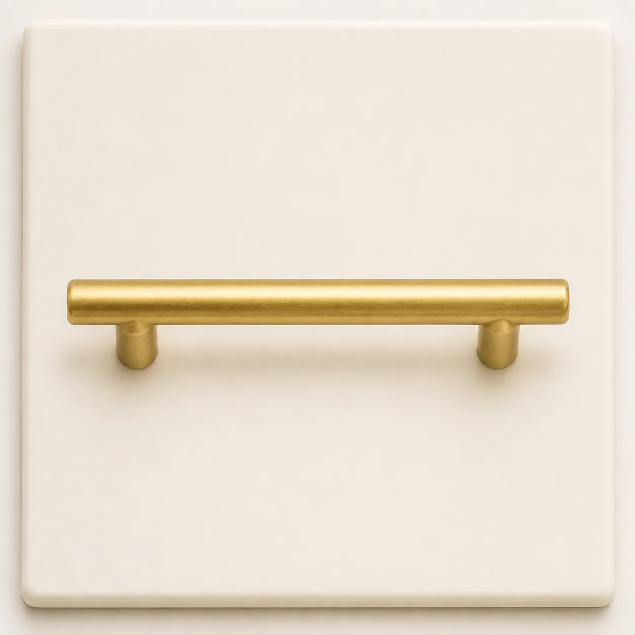 Warm brass bar handle sample